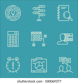 Set Of Project Management Icons On Investment, Personal Skills And Time Management Topics. Editable Vector Illustration. Includes Finance, Presentation And Notebook Vector Icons.