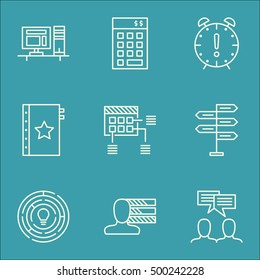 Set Of Project Management Icons On Personal Skills, Investment And Schedule Topics. Editable Vector Illustration. Includes Personality, Time And Management Vector Icons.