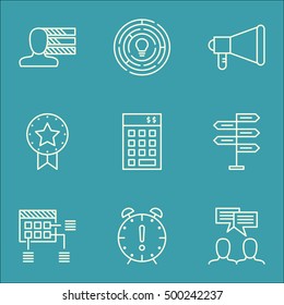 Set Of Project Management Icons On Investment, Announcement And Innovation Topics. Editable Vector Illustration. Includes Budget, Finance And Making Vector Icons.