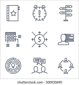 Set Of Project Management Icons On Time Management, Warranty And Opportunity Topics. Editable Vector Illustration. Includes Brainstorming, Quality And Deadline Vector Icons.