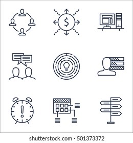Set Of Project Management Icons On Schedule, Personal Skills And Innovation Topics. Editable Vector Illustration. Includes Office, Personality And Project Elements