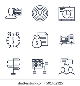 Set Of Project Management Icons On Board, Report And Schedule Topics. Editable Vector Illustration. Includes Schedule, Brainstorming And Personal Vector Icons.