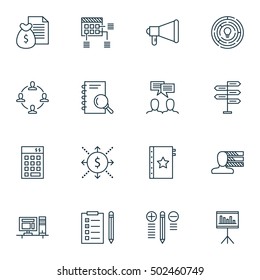 Set Of Project Management Icons On Presentation, Money And Analysis Topics. Editable Vector Illustration. Includes Skills, Statistics And Management Vector Icons.