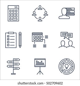 Set Of Project Management Icons On Investment, Innovation And Collaboration Topics. Editable Vector Illustration. Includes Investment, Teamwork And Schedule Vector Icons.