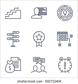 Set Of Project Management Icons On Personal Skills, Opportunity And Innovation Topics. Editable Vector Illustration. Includes Project, Award And Personal Vector Icons.