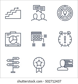 Set Of Project Management Icons On Innovation, Growth And Board Topics. Editable Vector Illustration. Includes Personal, Award And Win Vector Icons.