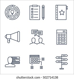 Set Of Project Management Icons On Investment, Reminder And Warranty Topics. Editable Vector Illustration. Includes Announcement, Warranty And Personal Vector Icons.