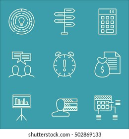 Set Of Project Management Icons On Opportunity, Report And Innovation Topics. Editable Vector Illustration. Includes Meeting, Deadline And Date Vector Icons.