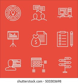 Set Of Project Management Icons On Innovation, Schedule And Personal Skills Topics. Editable Vector Illustration. Includes Personality, Decision And Statistic Vector Icons.