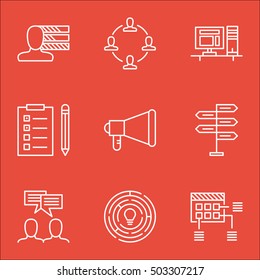 Set Of Project Management Icons On Schedule, Opportunity And Announcement Topics. Editable Vector Illustration. Includes Skills, Plan And Reminder Vector Icons.