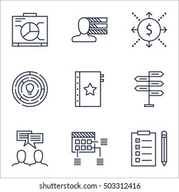 Set Of Project Management Icons On Reminder, Innovation And Board Topics. Editable Vector Illustration. Includes Schedule, Plan And Project Vector Icons.