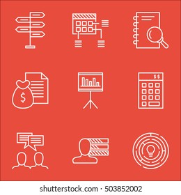 Set Of Project Management Icons On Schedule, Personal Skills And Opportunity Topics. Editable Vector Illustration. Includes Investment, Skills And Personality Vector Icons.