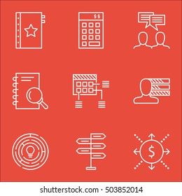 Set Of Project Management Icons On Investment, Schedule And Personal Skills Topics. Editable Vector Illustration. Includes Fork, Plan And Schedule Vector Icons.