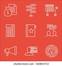 Set Of Project Management Icons On Report, Discussion And Schedule Topics. Editable Vector Illustration. Includes Report, Management And Brainstorming Vector Icons.