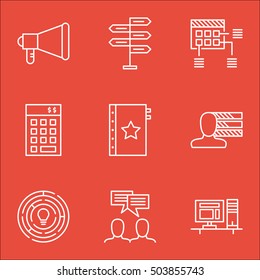 Set Of Project Management Icons On Discussion, Innovation And Warranty Topics. Editable Vector Illustration. Includes Decision, Quality And Plan Vector Icons.