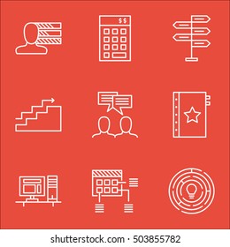 Set Of Project Management Icons On Opportunity, Growth And Personal Skills Topics. Editable Vector Illustration. Includes Skills, Fork And Personality Vector Icons.