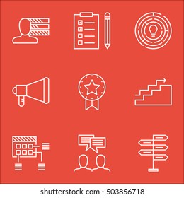 Set Of Project Management Icons On Schedule, Announcement And Reminder Topics. Editable Vector Illustration. Includes Chart, Badge And Project Vector Icons.
