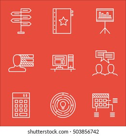 Set Of Project Management Icons On Presentation, Computer And Innovation Topics. Editable Vector Illustration. Includes Personality, Warranty And Statistics Vector Icons.