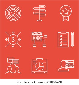 Set Of Project Management Icons On Money, Innovation And Opportunity Topics. Editable Vector Illustration. Includes Personal, Skills And Cash Vector Icons.