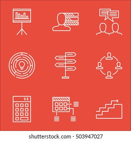 Set Of Project Management Icons On Presentation, Personal Skills And Opportunity Topics. Editable Vector Illustration. Includes Teamwork, Brainstorming And Project Vector Icons.