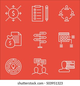 Set Of Project Management Icons On Personal Skills, Innovation And Opportunity Topics. Editable Vector Illustration. Includes Team, Fork And Making Vector Icons.
