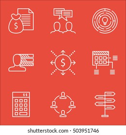 Set Of Project Management Icons On Collaboration, Opportunity And Report Topics. Editable Vector Illustration. Includes Decision, Finance And Report Vector Icons.
