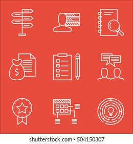 Set Of Project Management Icons On Opportunity, Innovation And Discussion Topics. Editable Vector Illustration. Includes Making, Team And Analysis Vector Icons.
