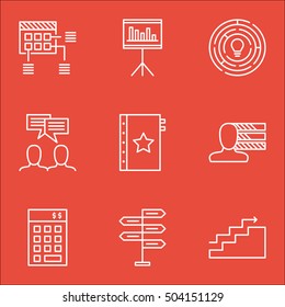 Set Of Project Management Icons On Discussion, Opportunity And Warranty Topics. Editable Vector Illustration. Includes Management, Skills And Personality Vector Icons.