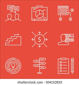Set Of Project Management Icons On Innovation, Personal Skills And Schedule Topics. Editable Vector Illustration. Includes Idea, Reminder And Brainstorm  Elements