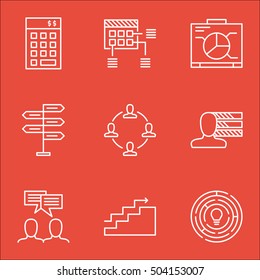 Set Of Project Management Icons On Growth, Personal Skills And Board Topics. Editable Vector Illustration. Includes Personality, Finance And Skills Vector Icons.