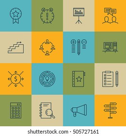 Set Of Project Management Icons On Money, Collaboration And Opportunity Topics. Editable Vector Illustration. Includes Decision, Analysis And Idea  Elements