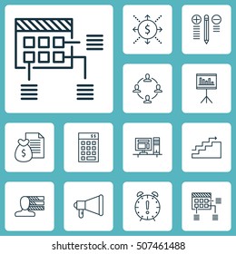 Set Of Project Management Icons On Decision Making, Collaboration And Growth Topics. Editable Vector Illustration. Includes Right, Investment, Collaboration And More Vector Icons.