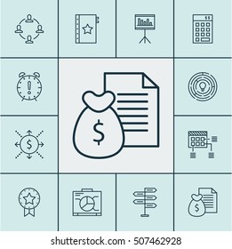 Set Of Project Management Icons On Collaboration, Innovation And Schedule Topics. Editable Vector Illustration. Includes Date, Project, Collaboration And More Vector Icons.