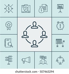 Set Of Project Management Icons On Schedule, Board And Report Topics. Editable Vector Illustration. Includes Plan, Decision, Research And More Vector Icons.