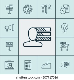 Set Of Project Management Icons On Innovation, Report And Presentation Topics. Editable Vector Illustration. Includes Growth, Personality, Project And More 