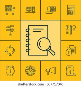 Set Of Project Management Icons On Time Management, Announcement And Innovation Topics. Editable Vector Illustration. Includes Finance, Time, Date And More