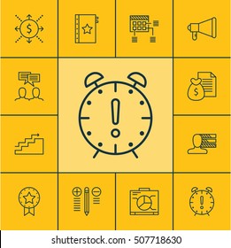 Set Of Project Management Icons On Report, Money And Board Topics. Editable Vector Illustration. Includes Management, Chart, Discussion And More