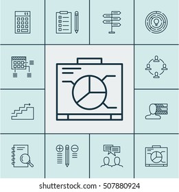 Set Of Project Management Icons On Analysis, Reminder And Decision Making Topics. Editable Vector Illustration. Includes Brainstorming, Budget, Personal And More Vector Icons.