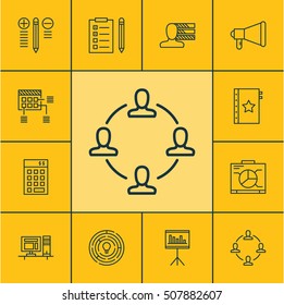 Set Of Project Management Icons On Schedule, Collaboration And Reminder Topics. Editable Vector Illustration. Includes Finance, Right, Task And More Vector Icons.