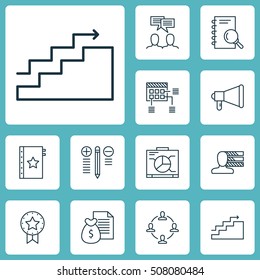 Set Of Project Management Icons On Report, Analysis And Decision Making Topics. Editable Vector Illustration. Includes Management, Advertising, Promotion And More Vector Icons.