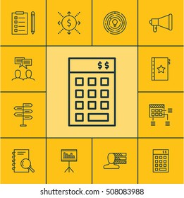 Set Of Project Management Icons On Discussion, Money And Analysis Topics. Editable Vector Illustration. Includes Decision, Statistic, Investment And More Vector Icons.
