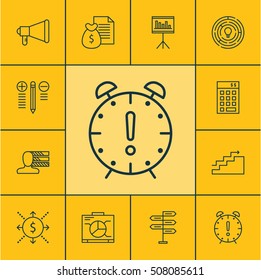 Set Of Project Management Icons On Growth, Report And Time Management Topics. Editable Vector Illustration. Includes Finance, Personality, Budget And More Vector Icons.