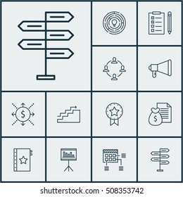 Set Of Project Management Icons On Innovation, Money And Warranty Topics. Editable Vector Illustration. Includes Decision, Teamwork, Money And More Vector Icons.