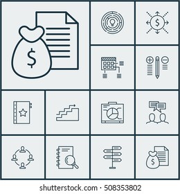 Set Of Project Management Icons On Collaboration, Decision Making And Growth Topics. Editable Vector Illustration. Includes Management, Chart, Quality And More Vector Icons.