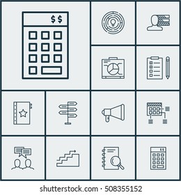 Set Of Project Management Icons On Analysis, Announcement And Innovation Topics. Editable Vector Illustration. Includes List, Management, Warranty And More Vector Icons.