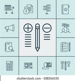 Set Of Project Management Icons On Warranty, Reminder And Schedule Topics. Editable Vector Illustration. Includes Analysis, Making, Advertising And More Vector Icons.