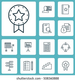 Set Of Project Management Icons On Investment, Opportunity And Report Topics. Editable Vector Illustration. Includes Analysis, Quality, Badge And More Vector Icons.