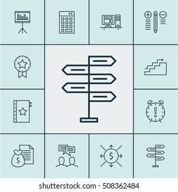 Set Of Project Management Icons On Investment, Computer And Report Topics. Editable Vector Illustration. Includes Team, Office, Making And More Vector Icons.