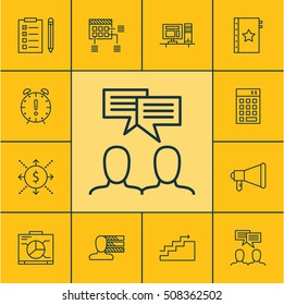 Set Of Project Management Icons On Board, Growth And Warranty Topics. Editable Vector Illustration. Includes Management, Chart, Meeting And More Vector Icons.