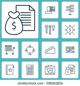 Set Of Project Management Icons On Investment, Growth And Report Topics. Editable Vector Illustration. Includes Flow, Schedule, Budget And More Vector Icons.